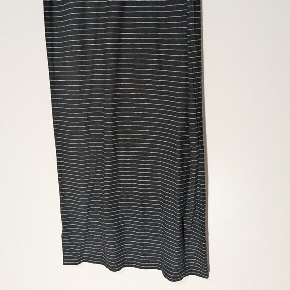 Lacoste L!ve Striped Racerback Maxi Dress Black White Size XS - Picture 6 of 8